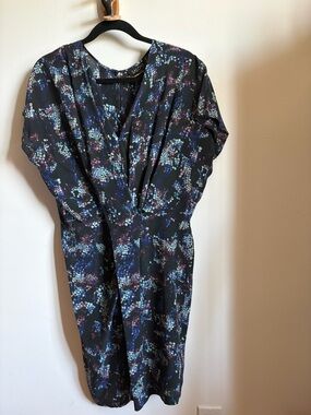 Saloni Silk Mini Dress in Purple and Blue Mosaic